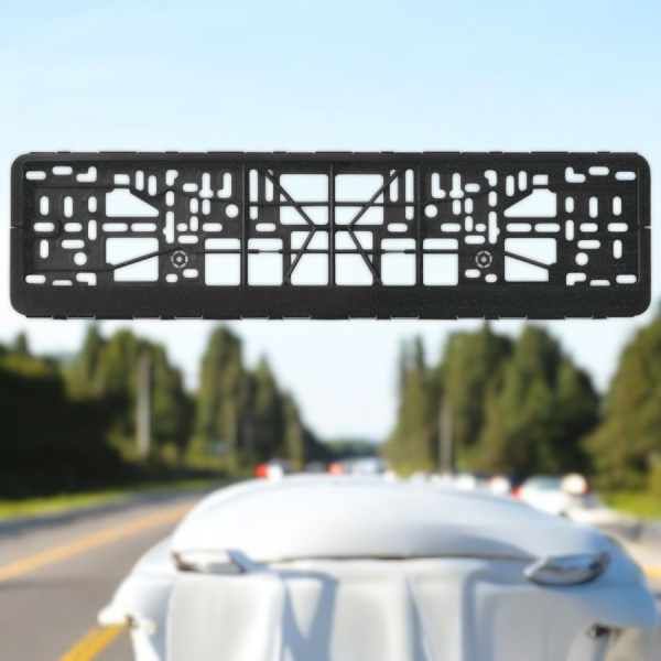 Рамка - еврокнижка для номера автомобиля 53.50х14 см., черная, 1 шт.